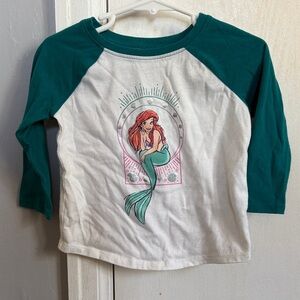 Disney Teal and White Ariel Long Sleeve Tee